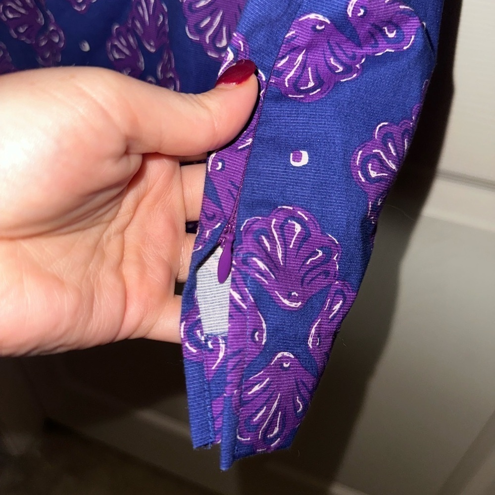 Vineyard vines women’s purple printed tunic blouse 6 boho resortweart vacation - Picture 4 of 7